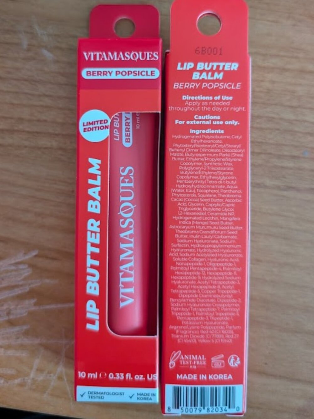 NIB Vitamasques Berry Popsicle Tinted Lip Butter Balm